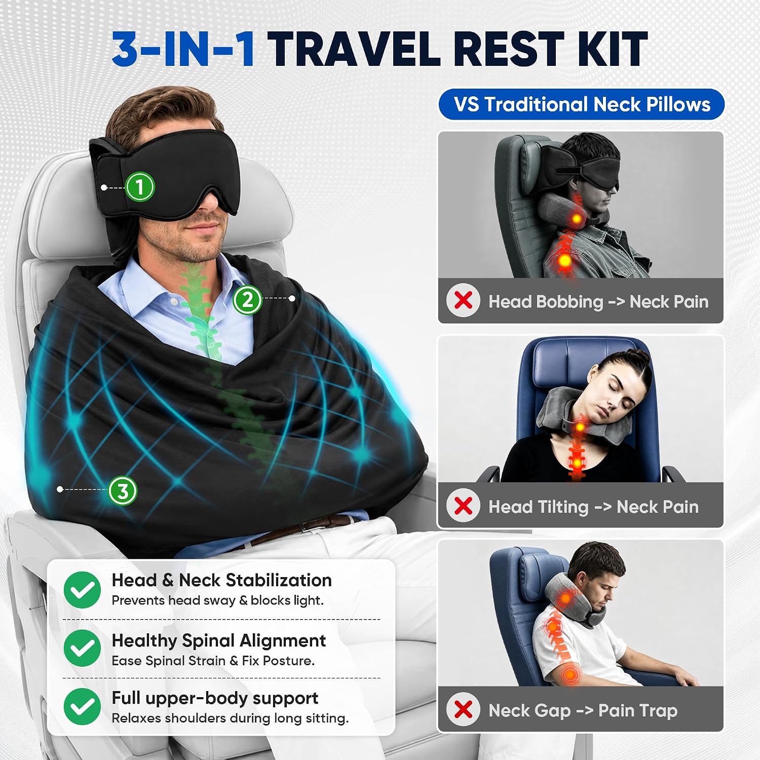SeatSleep™ Travel Pillow