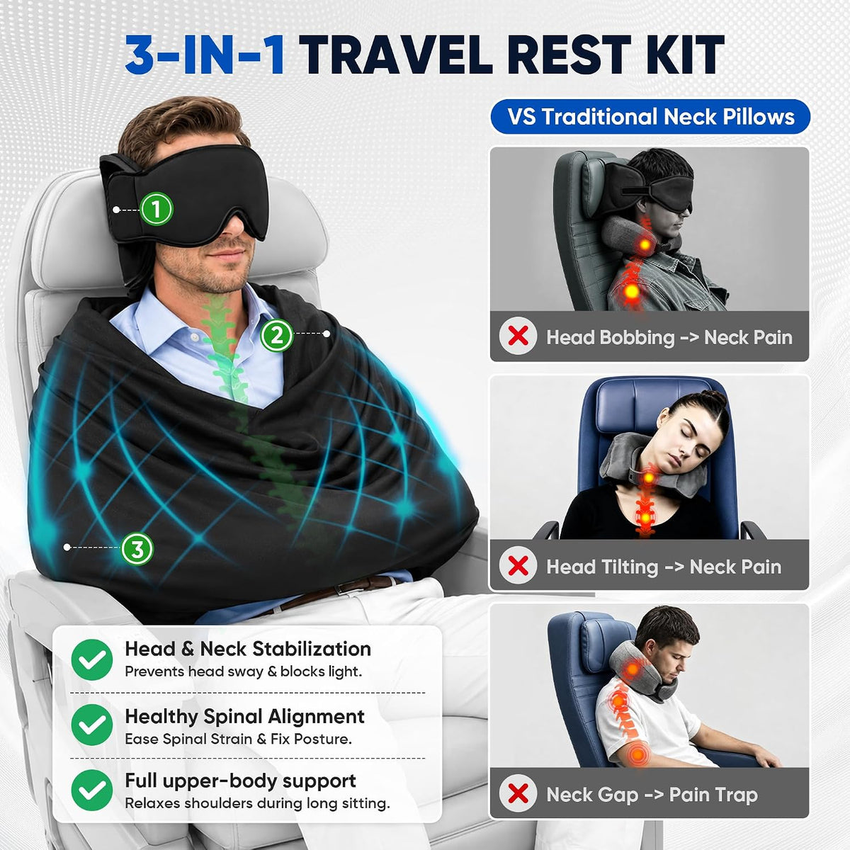 SeatSleep™ Travel Pillow